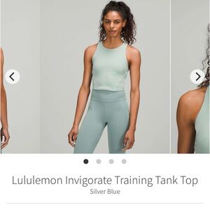 Lululemon Invigorate Training Tank Top - Silver Blue